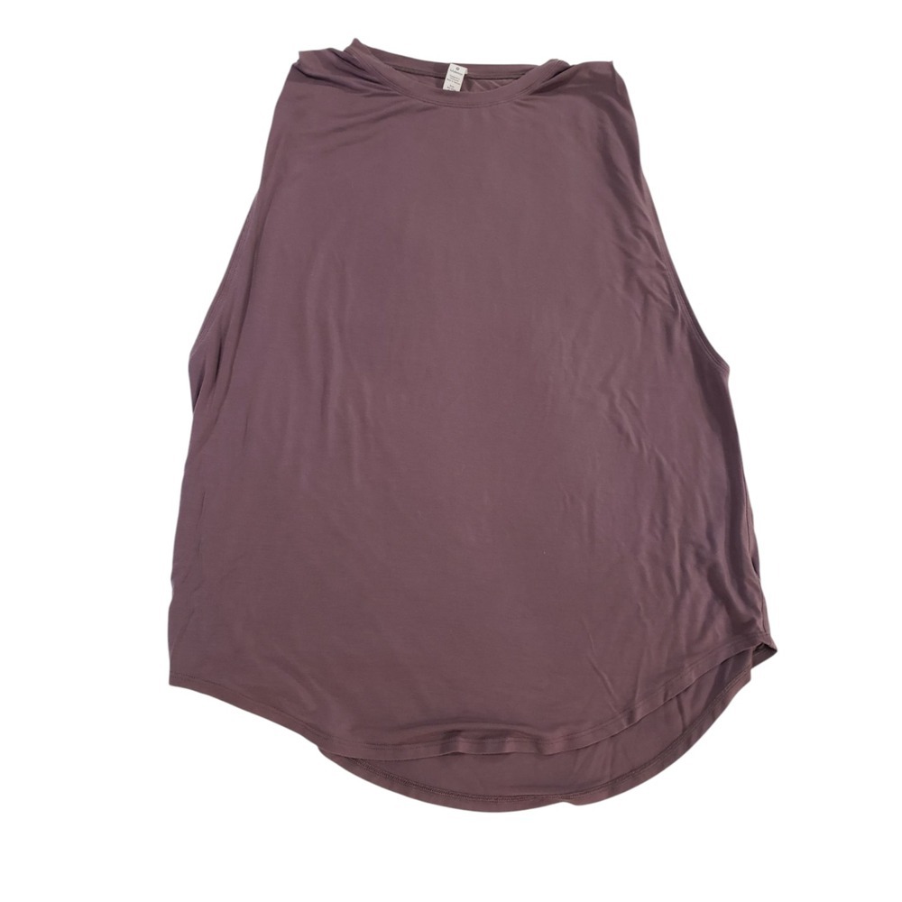 Lululemon Muscle Tank Top Womens‎ Purple 4 Crew Neck Soul Cycle Comfy Reflective